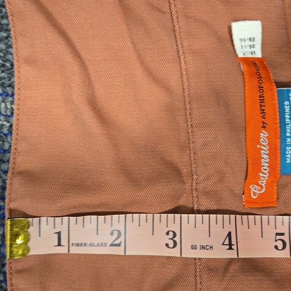 Anthropologie-Cartonniere NWT Belt Front Pants Rose 100% Lyocell-Size 14 - Picture 11 of 16